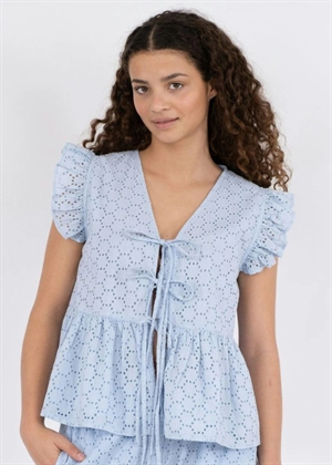 Palasi Broiderie top Light Blue Neo Noir 